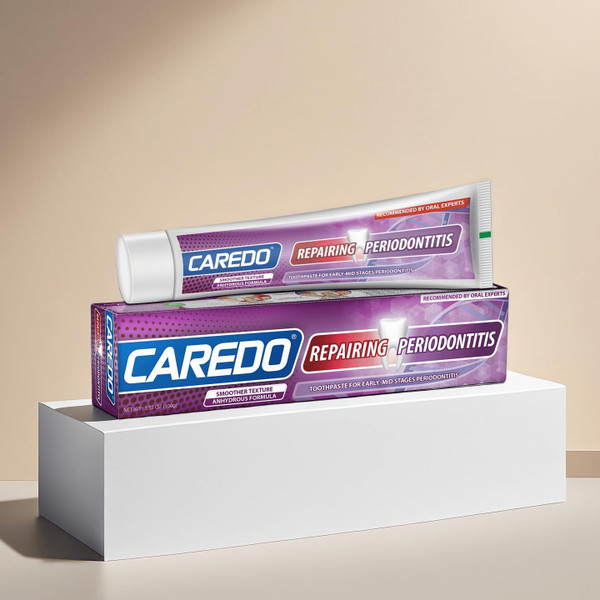 CAREDO Gum Toothpaste for Periodontitis, Gum Repair for Receding Gums, Gum Disease & Gingivitis Treatment, Periodontal Disease Treatment for Gum Health, Gum Disease Repair Bad Breath Toothpaste 2 Pack