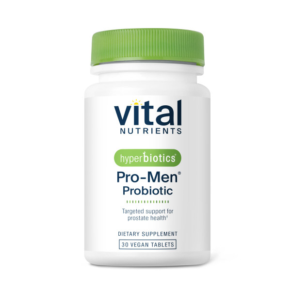 Hyperbiotics Vital Nutrients Pro Men Probiotics | Advanced Probiotics for Men | Clinically Studied for Prostate Health, Digestive Balance and Gut Health | Gluten, Dairy, Soy Free | 30 Vegan Tablets
