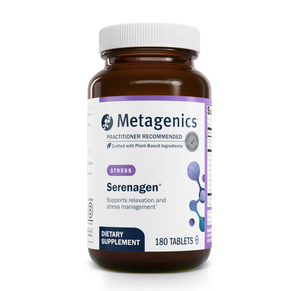 Metagenics Serenagen Supplement - Herbal Stress Management with Asian Ginseng & Chinese Herbs - Supports Calm, Focus, Energy & Sleep* - Non-GMO, Gluten-Free, Vegetarian - 180 Tablets