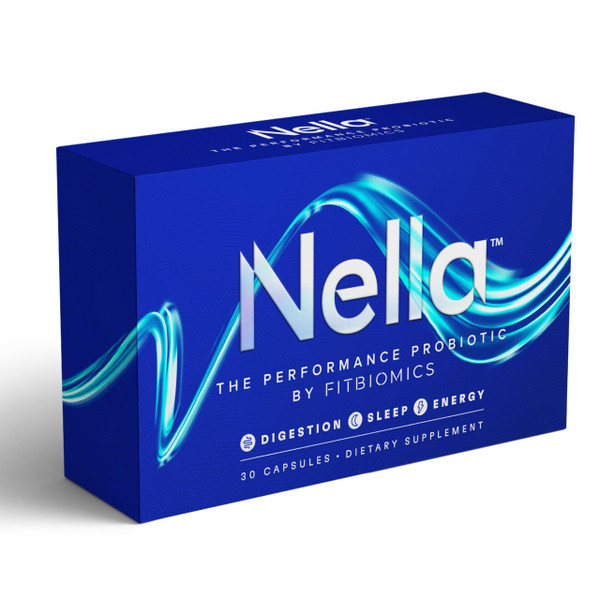 Nella Gut Health Supplements for Women & Men (30 Capsules), Energy Boosting Probiotics for Digestive Health, 3 Strains, Daily Probiotic Pills, Supports Workout & Recovery