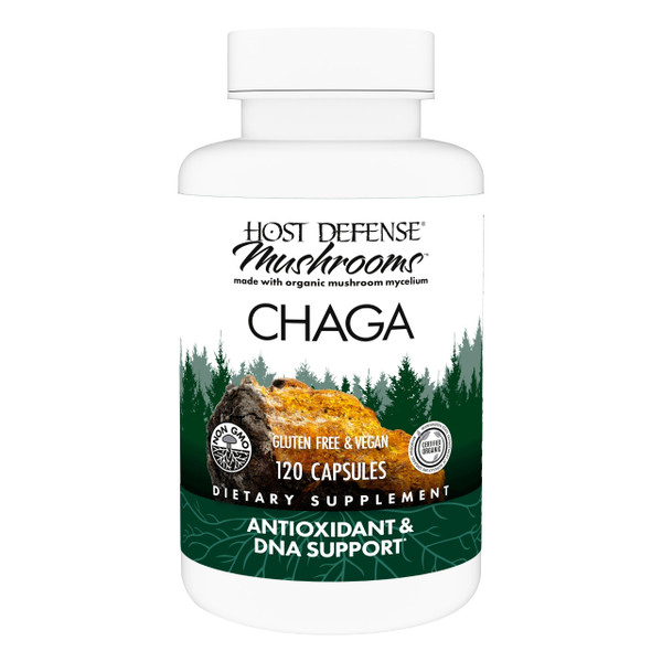 Host Defense Chaga Capsules - Immune System Support Supplement - Chaga Mushroom Capsules for Antioxidant Activity Support - Dietary Mushroom Supplement - 120 Capsules