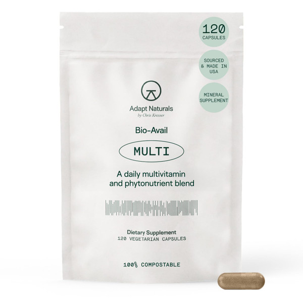Adapt Naturals Multivitamin for Women & Men, Bioavailable Easy-to-Absorb Multivitamin Daily Supplement with Biotin, Niacin, Vitamin A, B, C, D, E, K1, Zinc, Magnesium - Immune Support - 30 Day Supply