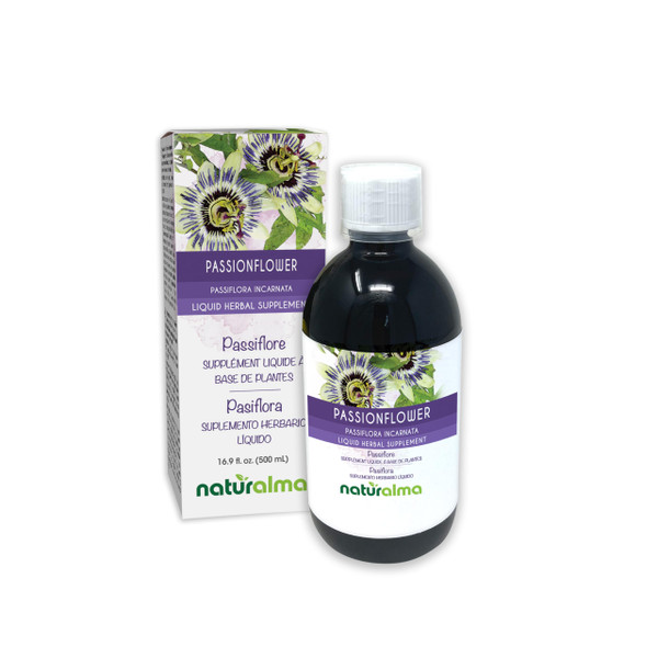 Naturalma Passionflower (Passiflora incarnata) herb with Flowers Alcohol-Free Tincture - 16.9 fl oz Liquid Extract in Drops - Herbal Supplement - Vegan