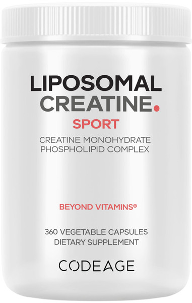 Codeage Liposomal Creatine Monohydrate Supplement, Pure Creatine 2500mg - 3 Months Supply, Micronized, Creatinine Muscles Sports Nutrition and Athletes, Non-GMO - 360 Capsules