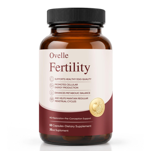 OVELLE FERTILITY Supplement for Women, Hormonal Balance & NAD+ Energy Support, 60 Vegetarian Capsules