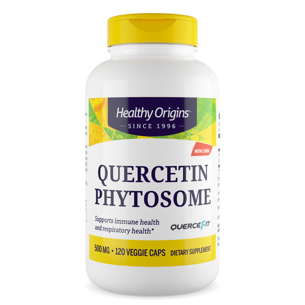 Healthy Origins Quercetin Phytosome 500 mg (Quercefit, High Bioavailability, Immune Support, Respiratory Support, Vegan, Non-GMO, Gluten Free), 120 Veggie Caps