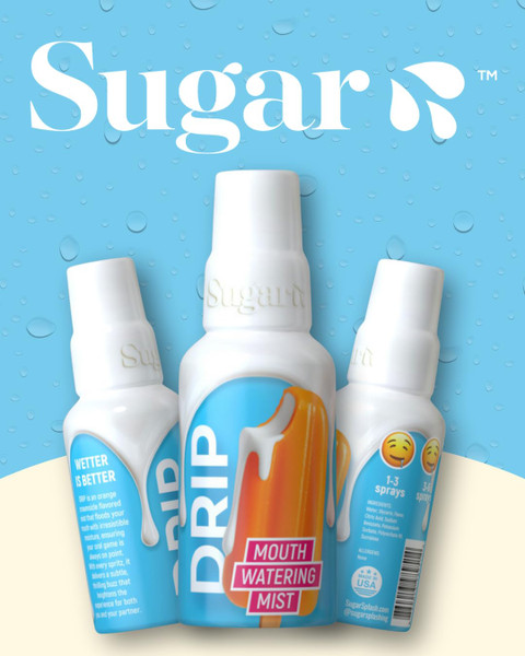DRIP Mouth Watering Spray for Dry Mouth Relief with Tingle Effect – Pocket Travel Saliva Substitute, Lozenges Alternative - Orange Creamsicle Flavor (4 Pack)