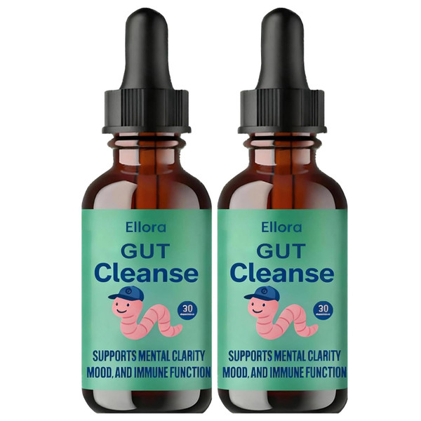 ELLORA Gut Cleanse Liquid Drops – 11 Natural Ingredients Including Black Walnut Hull, Oregano & Licorice Root – Supports Digestive Balance, Gentle Cleanse & Immune Support (2)