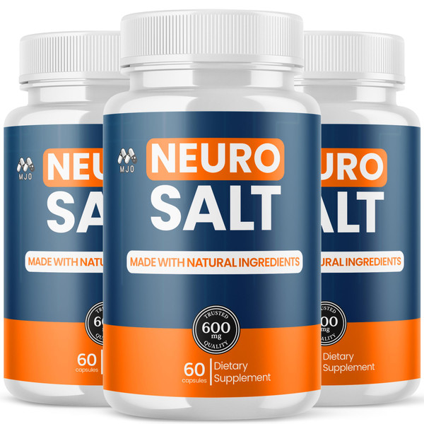 (3 Pack) Neuro Salt Capsules, NeuroSalt Pills with All Natural Ingredients, Advanced Neuro Salt Capsules Overall Health and Wellness Supplement Formula with Max Strength Multivitamin (180 Capsules)