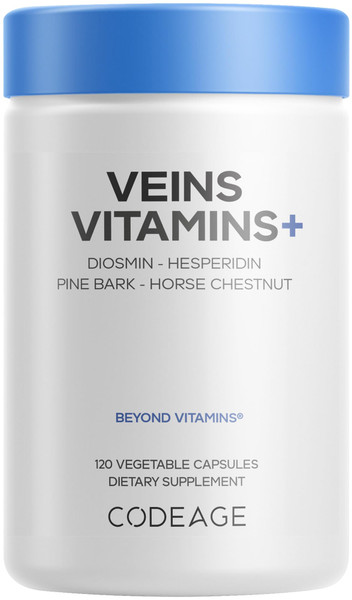 Codeage Veins Vitamins+ Supplement, Diosmin, Hesperidin, 120 Capsules