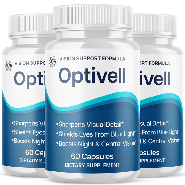 (3 Pack) Optivell Eye Capsules, Official Optivell Eye Vitamin Pills with All Natural Ingredients, Advanced Vision Formula Supplement Pills Supporting Ocular Health & Wellness Naturally (180 Capsules)