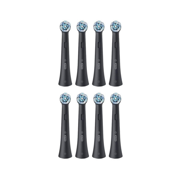 Oral-B iO Ultimate Cleaning Electric Toothbrush Heads, 8 Pieces, Ultimate Tooth Cleaning, Toothbrush Attachment for Oral-B Toothbrushes, Letterbox Enabled Packaging, Black