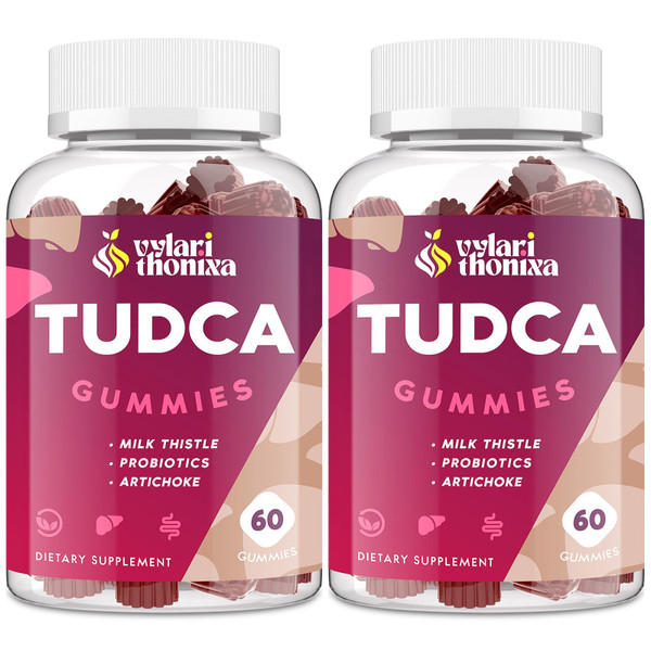 Vylarithonixa Premium TUDCA Bile Salts Gummies - 2000mg High Potency Liver Support Supplement, Liver Detox & Repair with Milk Thistle, Artichoke, Probiotics - Vegan, 60 Servings