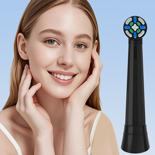 Replacement Heads Compatible with Oral B iO for Gentle Dental Care, Toothbrush Compatible with Oral B iO 2/3/4/5/6/7/8/9/10 Series Electric Toothbrush, Medium Bristles (12 Black)