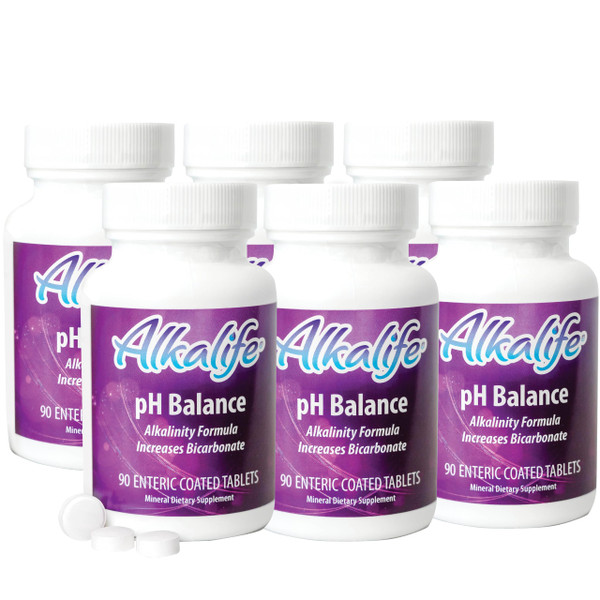 Alkalife pH Balance Tablets, 6-Pack, Enteric-Coated, Immune Support