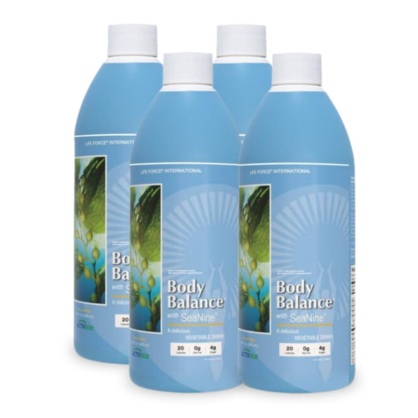 Life Force Youngevity Body Balance Land & Sea Plant Based Nutrition - Sea Vegetables, Kelp, Nori, Honey, Aloe Vera, and More - 75+ Nutrients w/Vitamins, Minerals, Amino Acids - (32 Fl Oz) (4)