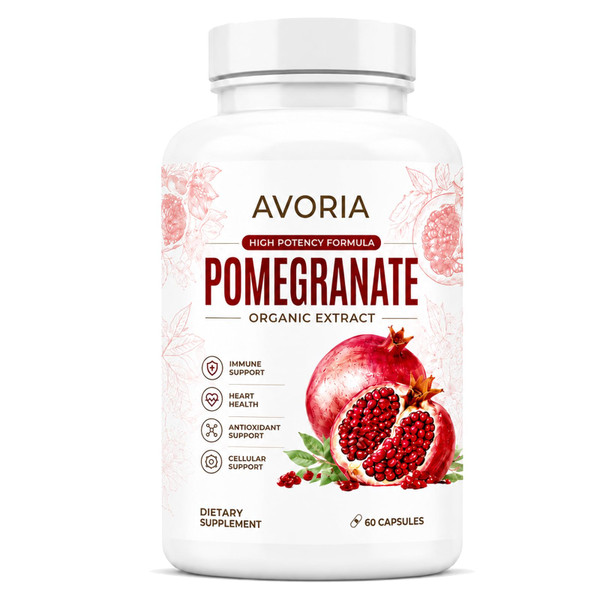 Ovofem Avoria Organic Pomegranate Extract Capsules - Pomegranate Supplement with Vitamins, Minerals & Botanicals, Antioxidant Support, Morning Energy, Daily Nutrition & Night Recovery Support (1)