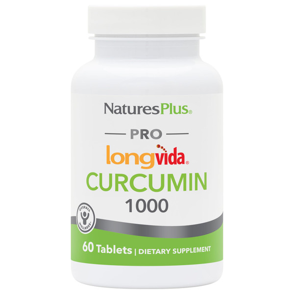 NaturesPlus PRO Longvida Curcumin 1000 mg - 60 Tablets - Promotes Healthy Free Radical Protection - Non-GMO, Vegan & Gluten Free - 60 Servings