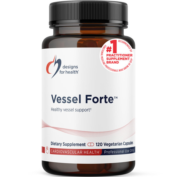 Designs for Health Vessel Forte - Healthy Blood Vessel Support Supplement with Diosmin, Quercetin, Gotu Kola Extract, Horse Chestnut + Grape Seed - Non-GMO (120 Capsules)
