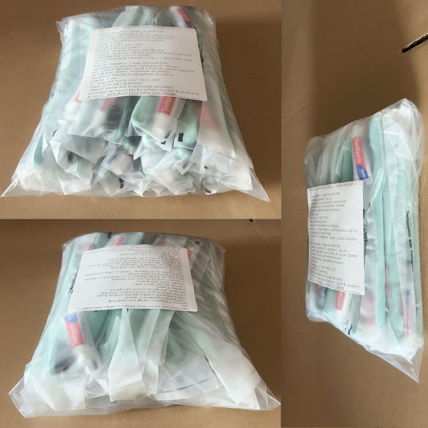 Xuezoioy Disposable Toothbrushes with Toothpaste,100 Pack Green Individually Wrapped Disposable Travel Toothbrushes Kit in Bulk for Homeless,Nursing Home,Hotel,Charity