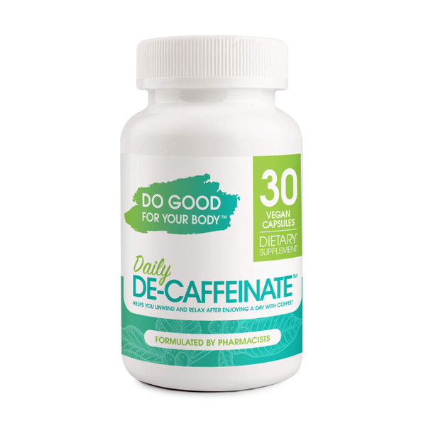 Daily De-Caffeinate for Coffee Lovers – Rutaecarpine Supplement for Relaxation After Caffeine – Non-Melatonin, Non-Addictive Evening Formula, 30 Capsules