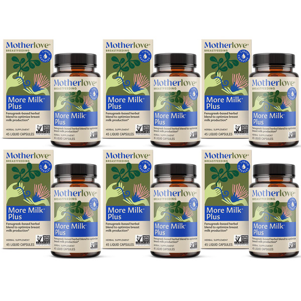 Motherlove More Milk Plus (270 Liquid caps) Fenugreek-Based Lactation Supplement to Support Breast Milk Supply—Non-GMO, Organic Herbs, Vegan, Kosher