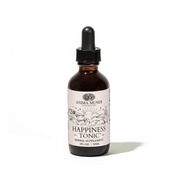 Anima Mundi Apothecary Herbal Ashwagandha Drops - Happiness Tonic for Gentle Mood Support and Relaxation - Adaptogenic Drops with Organic Ashwagandha, Rhodiola, St. John's Wort & More (2oz / 59ml)