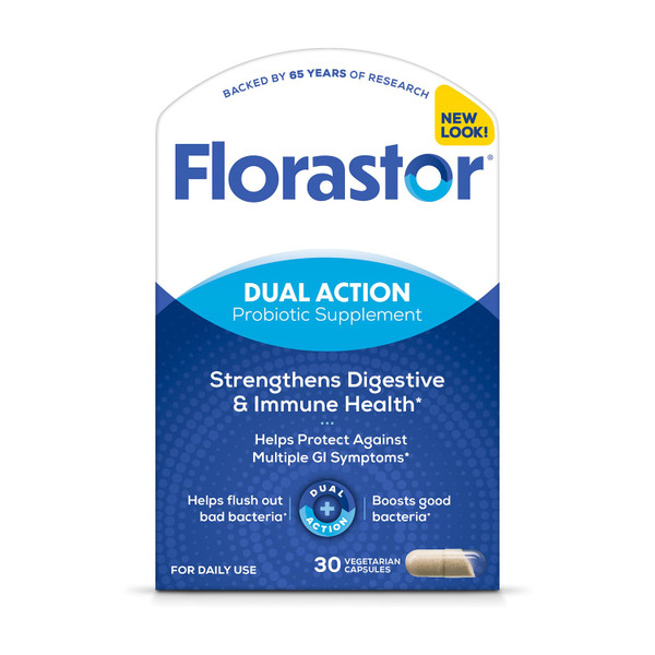 Florastor Probiotic for Digestive and Immune Health, 30 Capsules