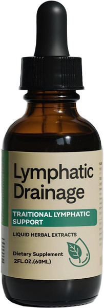 Lymphatic Drainage Drops, 2000mg Herbal Blend with Elderberry & Echinacea Dandelion，– Supports Lymphatic Drainage, Immune System & Detox 2 fl oz (1pcs)