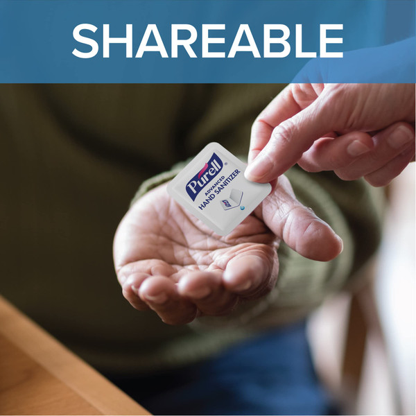 PURELL SINGLES Advanced Hand Sanitizer Gel, Fragrance Free, 500 Single-Use Travel-Size Packets - 9630-5C