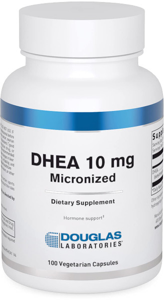 Douglas Laboratories DHEA 10 mg Capsules - Micronized - Supports Hormone Balance, Immunity, Brain, Bone Health & Metabolism* - Non-GMO - 100 Vegetarian Capsules