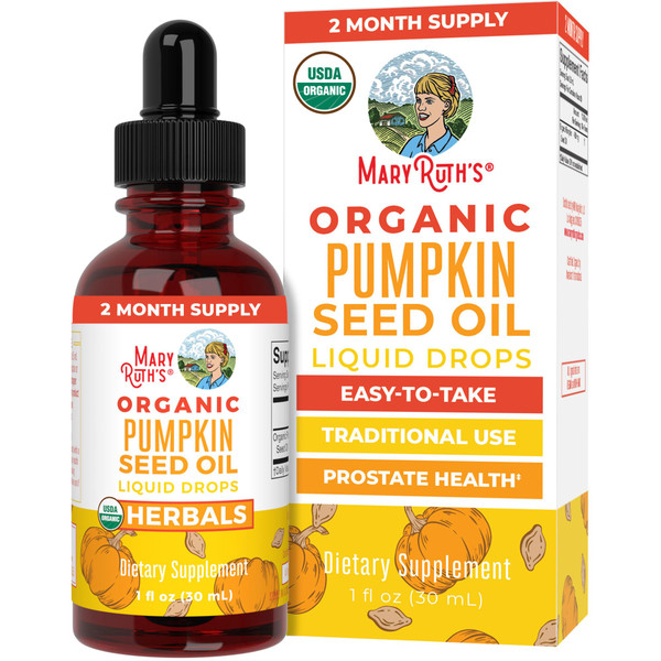 MARYRUTH'S Organics Pumpkin Seed Oil Cold Pressed | 2 Month Supply | USDA Organic Pumpkin Seed Liquid Drops for Men and Women | Urinary Health in Men | Sugar Free | Vegan | Non-GMO | 60 Servings