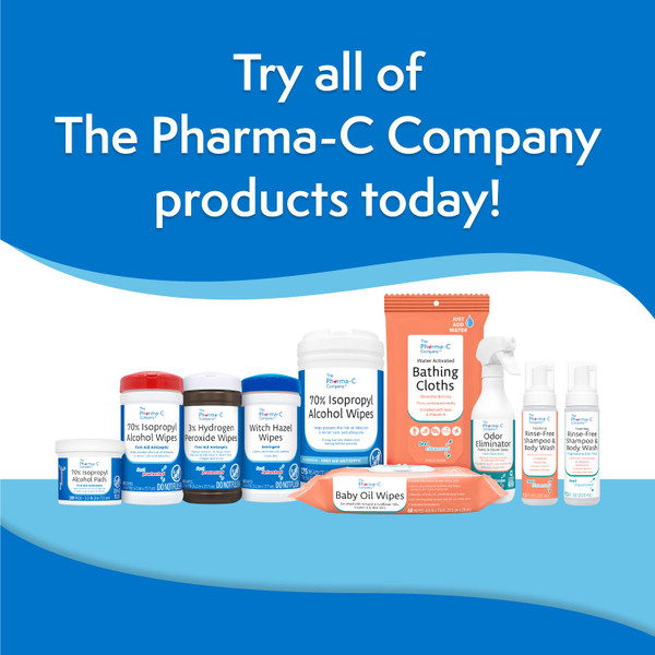 The Pharma-C Company -70% Isopropyl Alcohol Wipes [6 pack - 40ct Canisters] - Bulk IPA First Aid Antiseptic Wound Cleaner with Moisture Lock Lid. For minor cuts, scrapes, and burns.