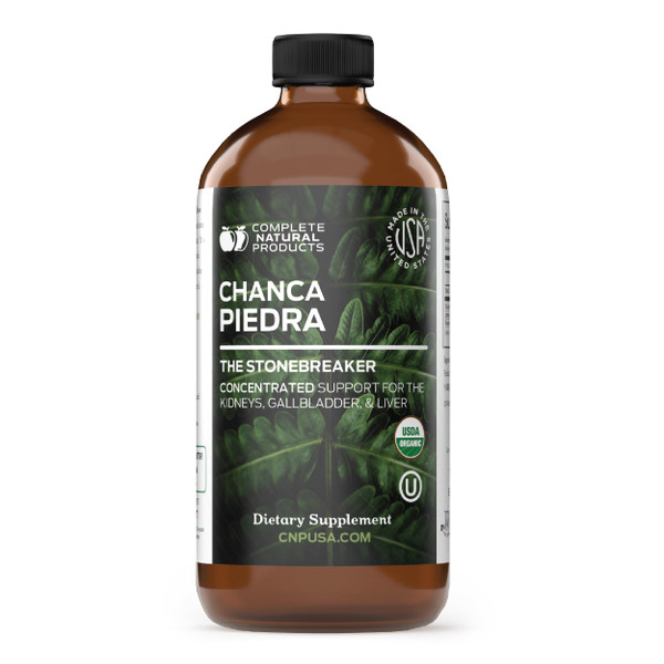 Chanca Piedra Organic Liquid Extract 16oz - Natural Stone Breaker Dissolver, Kidney Cleanse Support, Phyllanthus Niruri Concentrate Tincture, Alcohol Free Cold Pressed Concentrate Formula USA Made