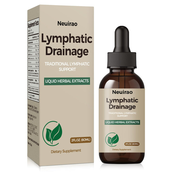 Lymphatic Drainage Drops, 20-in-1 Liposomal Lymphatic Support Drops for Immune & Circulation, Daily Wellness Formula with Dandelion, Echinacea, Cleavers, Burdock Root & Prickly Ash Bark, 2 FL OZ