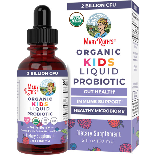MARYRUTH'S Organics Kids Very Berry Liquid Probiotic, 2 FZ