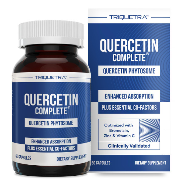 Quercetin Complete® Quercetin Phytosome with 50X Higher Absorption, Clinically Proven & Patented Quercefit – Most Effective Form of Quercetin – Enhanced with Bromelain, Zinc & Vitamin C (60 Capsules)