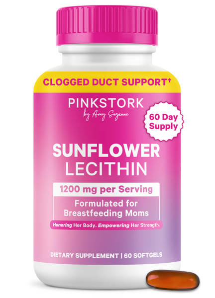 Pink Stork Sunflower Lecithin Supplement - 1200 mg - 60 Softgels