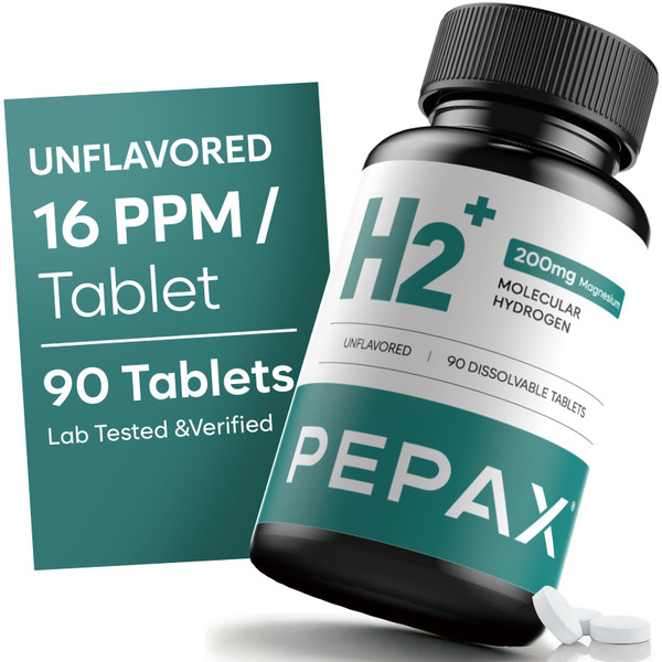 PEPAX H2 Molecular Hydrogen Tablets with Magnesium,16 PPM, IHSA Certified