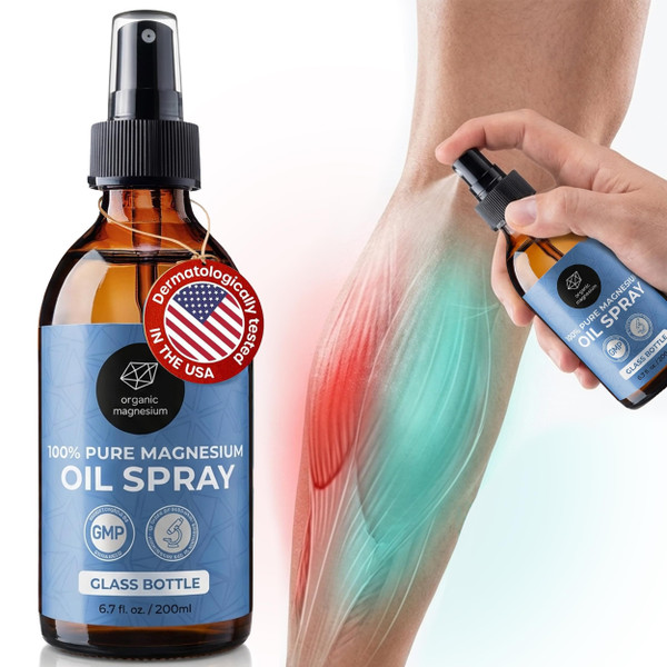 Organic Magnesium Oil Spray for Feet, Body and Sleep - Pure Mineral Mist