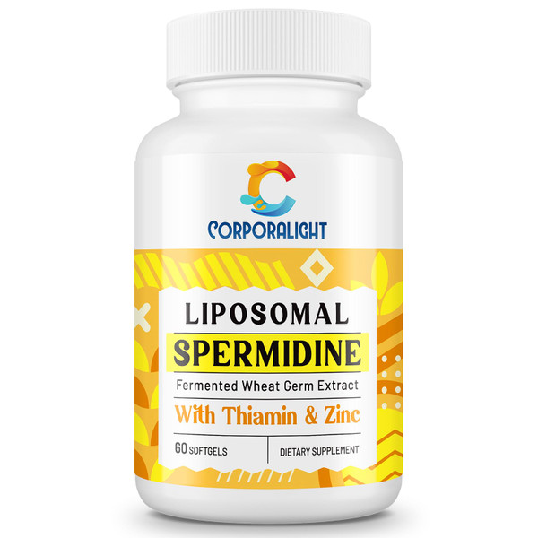 30mg Spermidine Supplement for Men & Women, High Absorption, More Potent Than Spermidine 3HCL - for Cellular Renewal, Longevity & Cognitive, Fermented Wheat Germ Extract, Pure & Natural, 60 Softgels