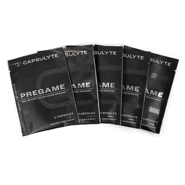CAPSULYTE Pregame | Prevent Feeling Awful After Drinking | Alcohol Aid and Liver Health | Doctor Formulated | DHM, N-Acetyl Cysteine NAC, Milk Thistle (Trial Pack (20 Capsules))