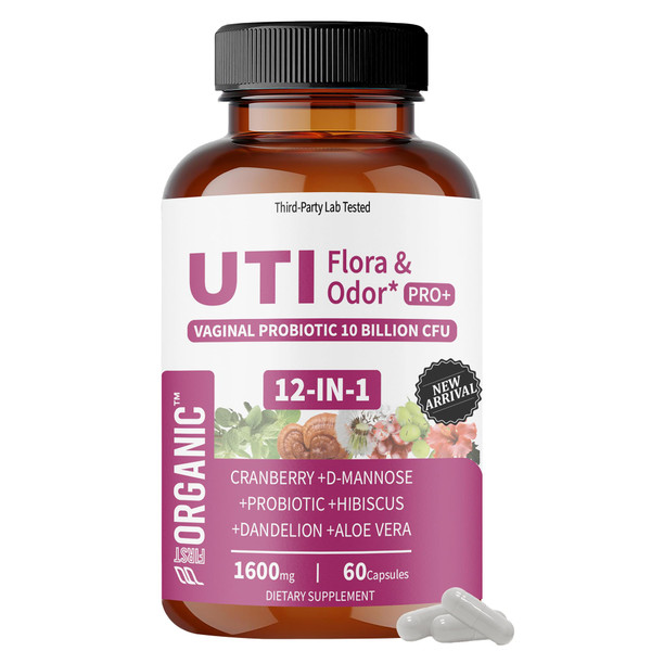 Women’s Advanced Intimate Care Probiotic | Vaginal Microflora & Daily Support for Urinary Tract, Yeast, Odor & pH Balance | Cranberry, D-Mannose & Hibiscus | Vegan, Non-GMO, 3rd-Party Tested, 60Caps