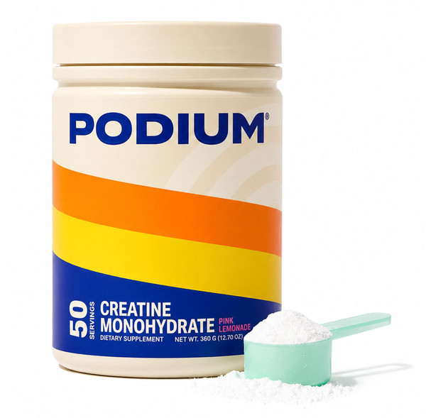 Podium Nutrition, Solos | Creatine Monohydrate, 50 Servings, Pink Lemonade, Boost Athletic Performance