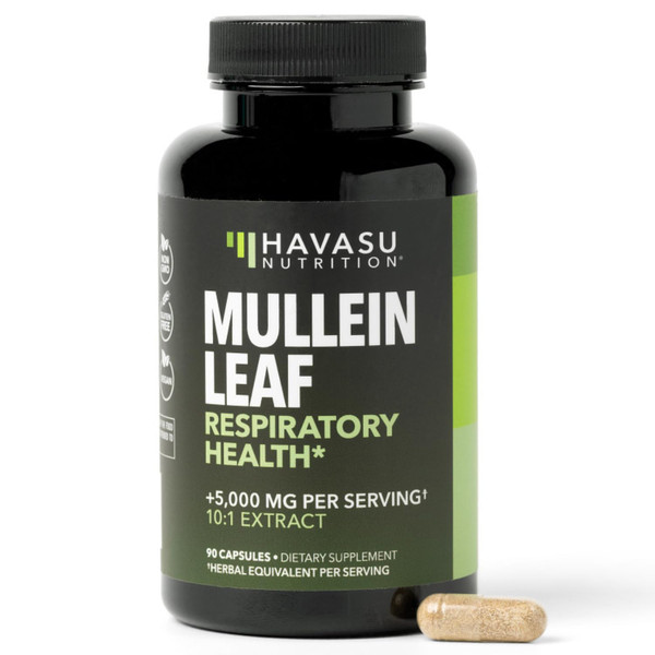 500mg Mullein Extract for Lung Support and Respiratory Health, 90 Count