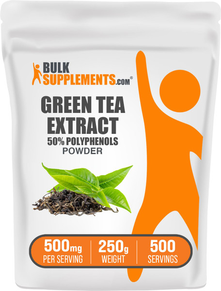 BulkSupplements.comgreen Tea Extract Powder - 50% Polyphenols Supplement, EGCG Supplements - Gluten Free, 500mg per Serving, 250g (8.8 oz) (Pack of 1)