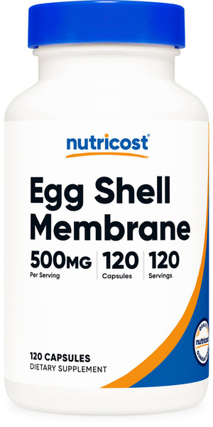 Nutricost Egg Shell Membrane 500mg Per Serving, 120 Capsules, Gluten-Free