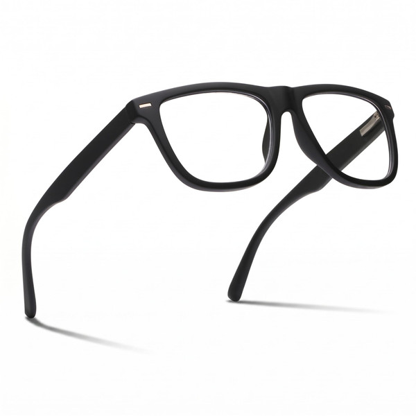 2SeeLife Oversized Blue Light TR-90 Reading Glasses for Men – Medium Fit, Sturdy Frame, Spring Hinges, Premium Readers, Black, +0.50