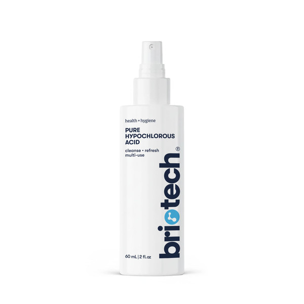 BRIOTECH Pure Hypochlorous Acid Spray and Cleanser, Original Premium HOCl Topical Solution, Multi-Purpose Cleaner, Family Approved & Pet Friendly, 2 fl oz Travel Size