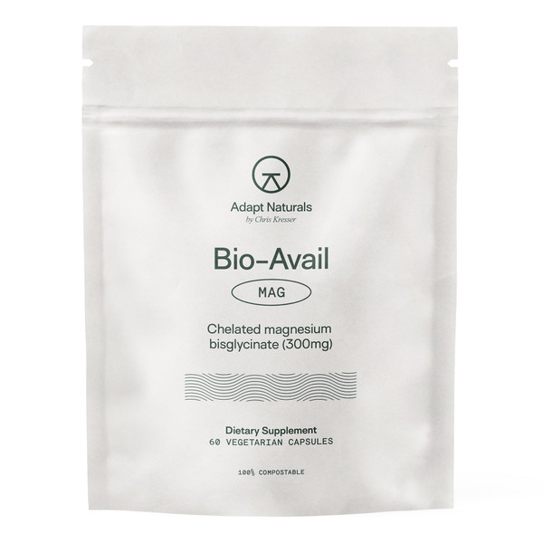 Adapt Naturals Magnesium Glycinate Supplement, Bioavailable - 30 Day Supply